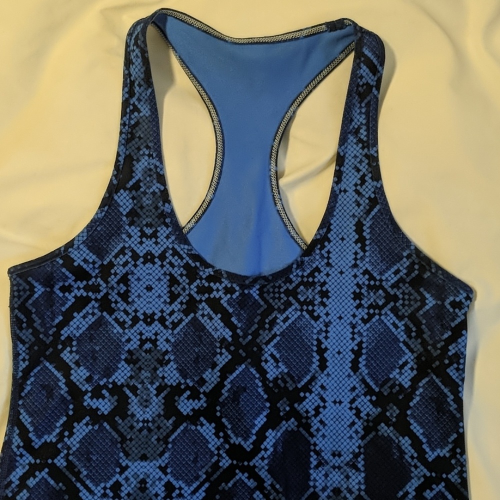 Lululemon Blue Snake Print Racerback Tank